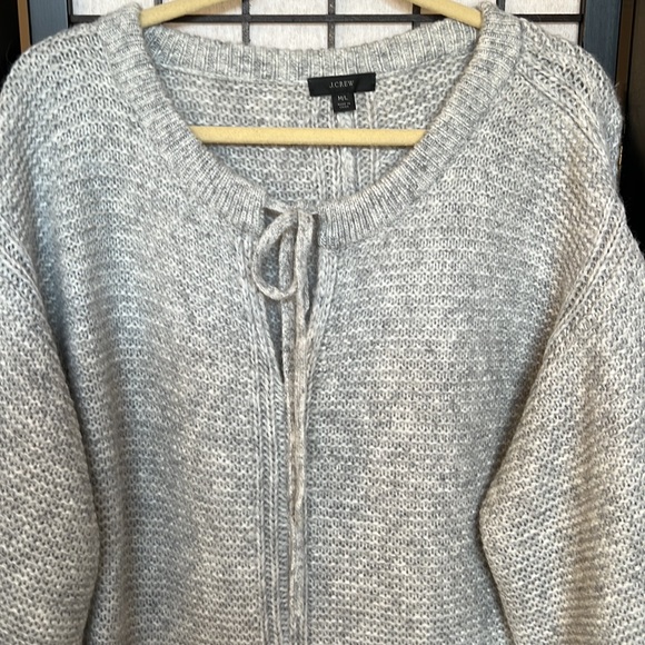 J. Crew Relaxed Tie Neck Sweater Dress Alpaca Blend - Picture 2 of 9